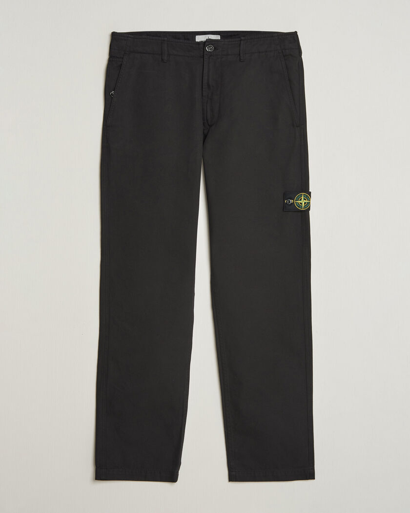 Stone Island Dense Cotton Twill Pants Black – Negro