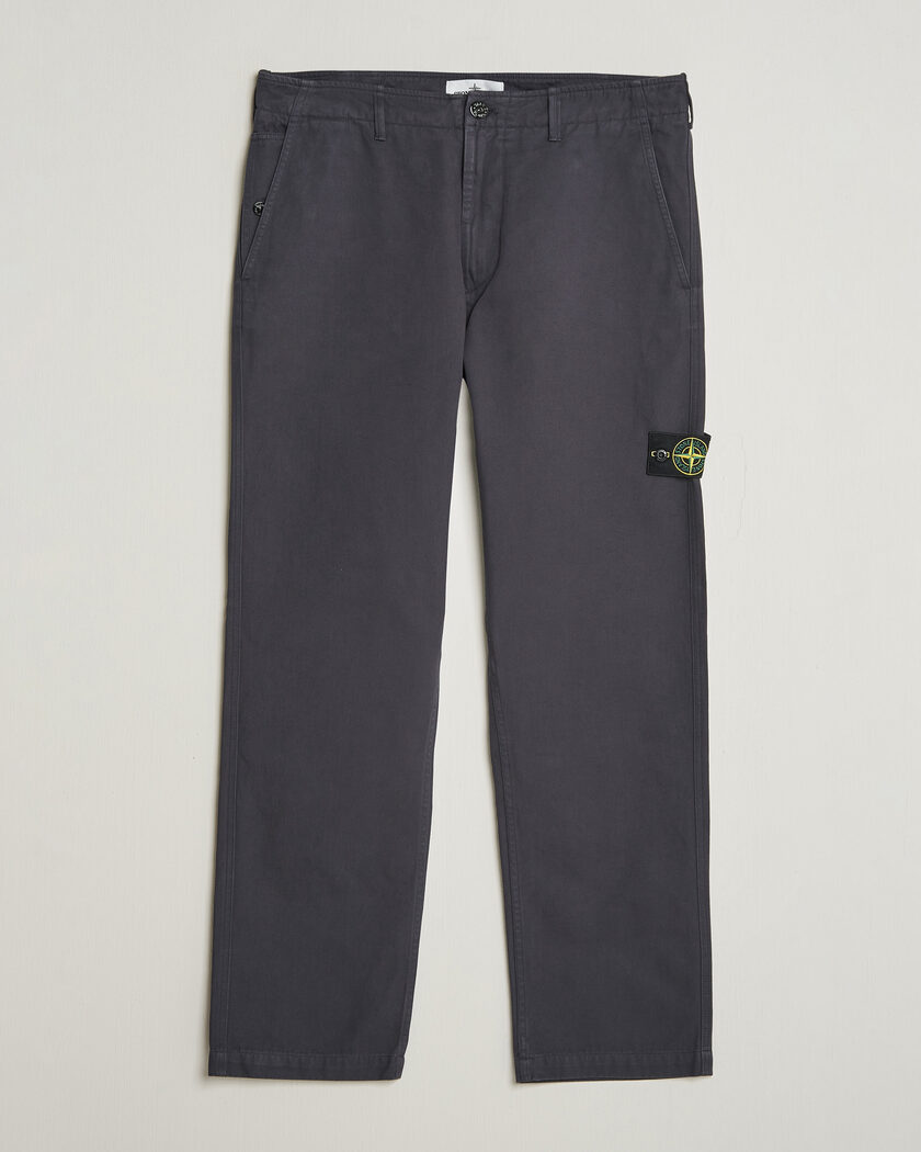 Stone Island Dense Cotton Twill Pants Blue Navy – Azul