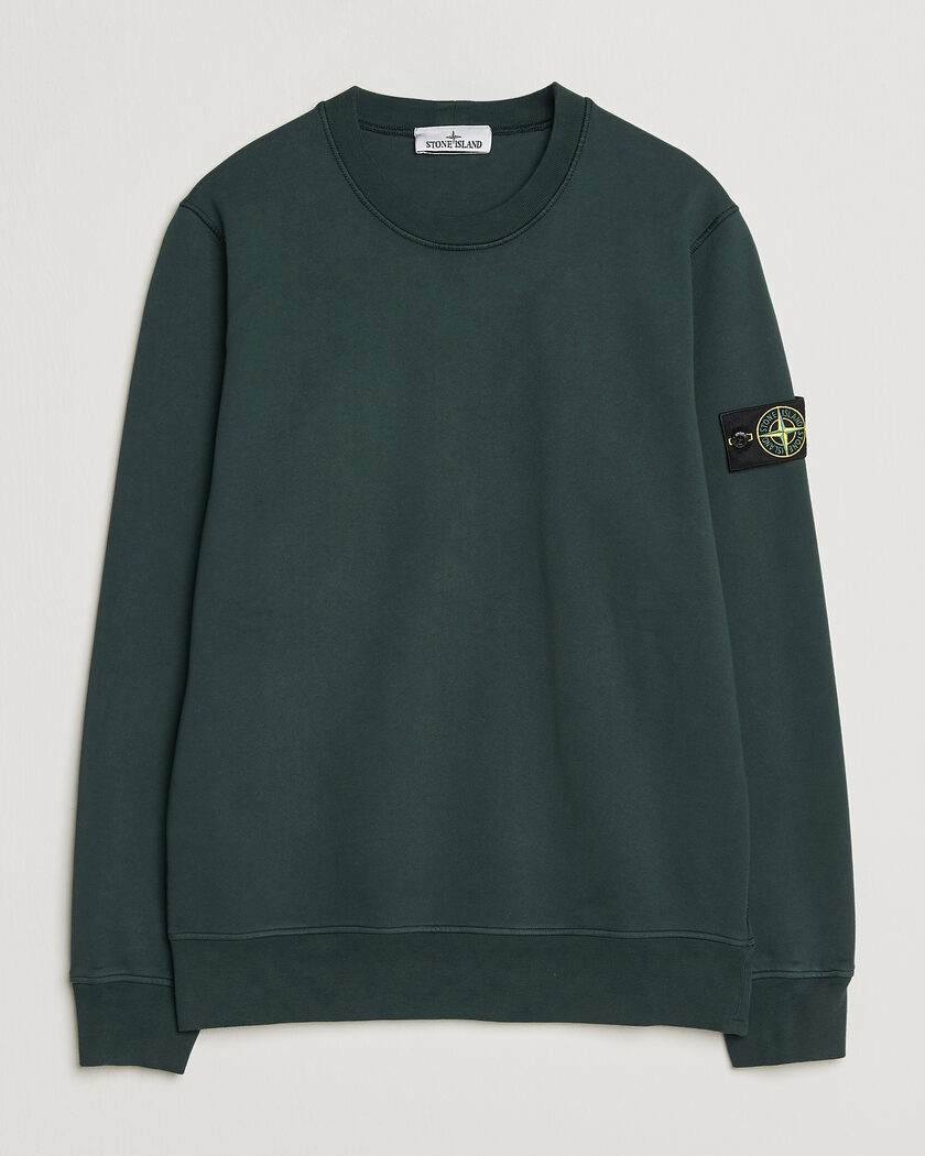 Stone Island Garment Dyed Fleece Sweatshirt Dark Green – Verde