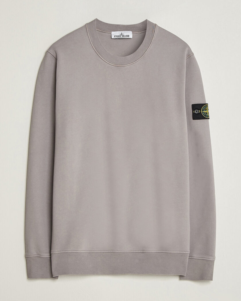 Stone Island Garment Dyed Fleece Sweatshirt Grey – Gris
