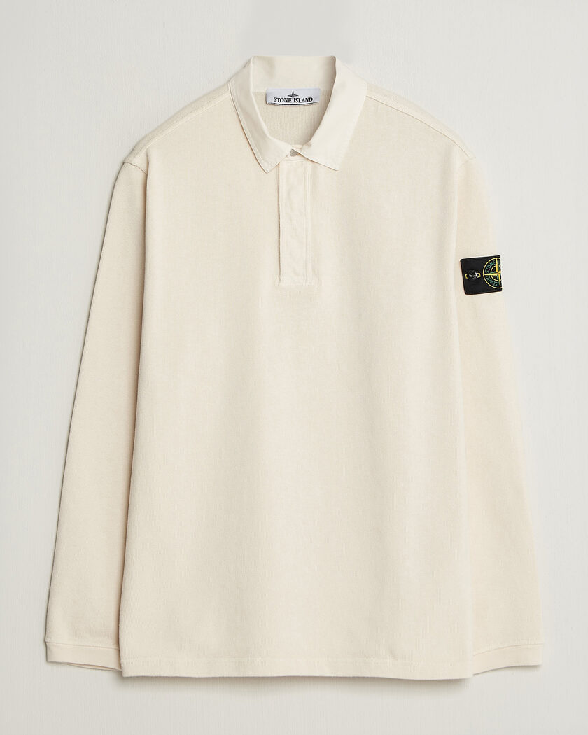 Stone Island Heavy Cotton Jersey Polo Ivory – Blanco