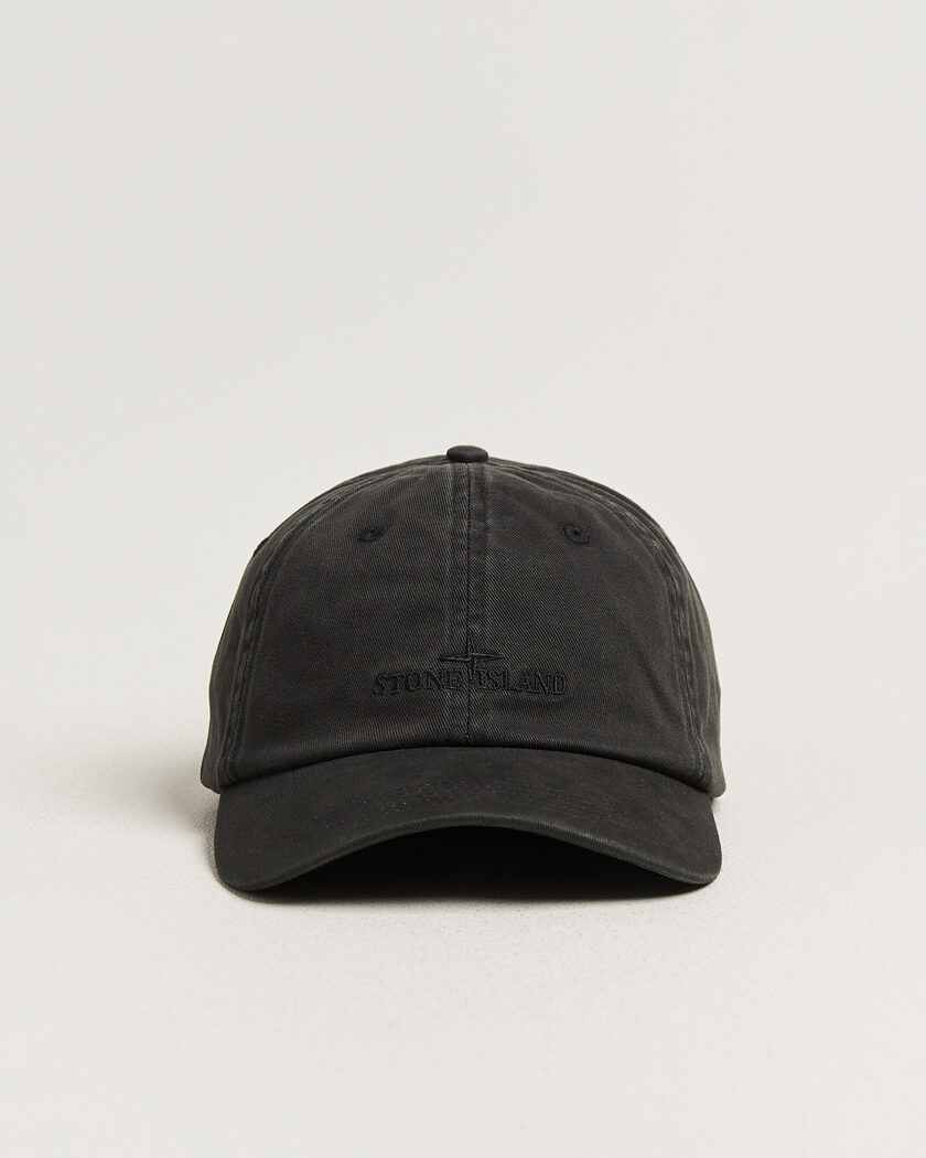 Stone Island Brushed Cotton Gabardine Cap Black – Negro