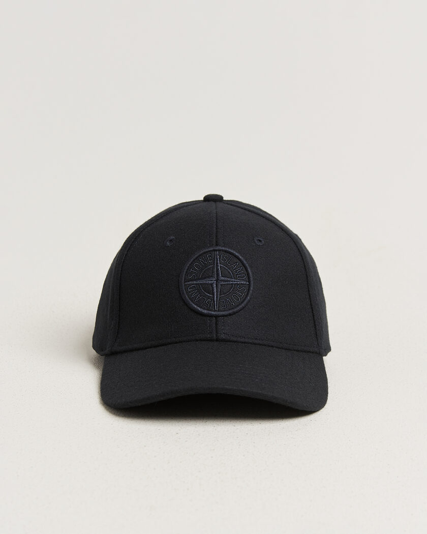 Stone Island Wool/Nylon Flannel Cap Navy Blue – Azul