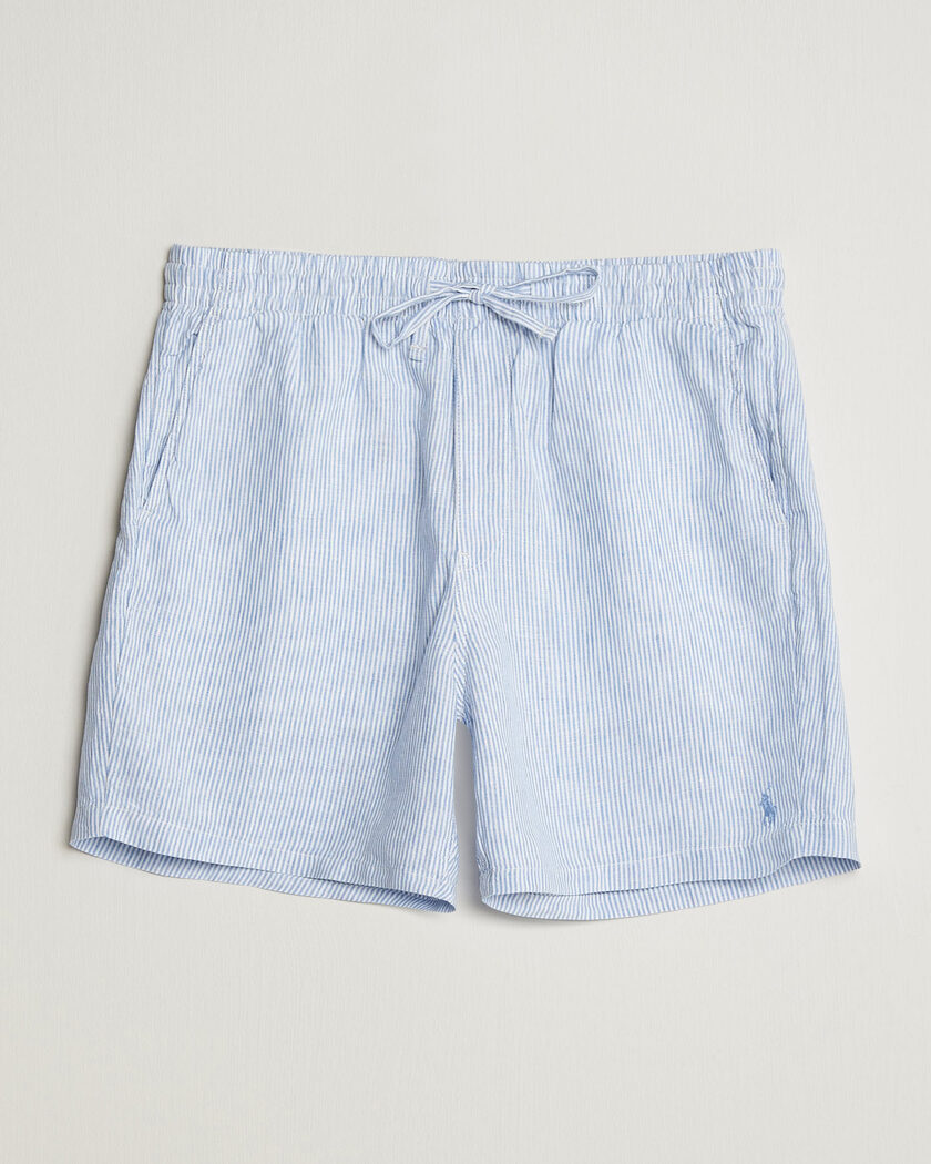Polo Ralph Lauren Woven Linen Shorts Blue/White – Azul