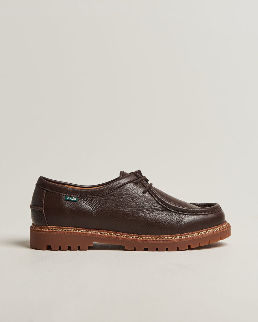 Polo Ralph Lauren Jett Apron Derby Shoe Dark Brown – Marrón