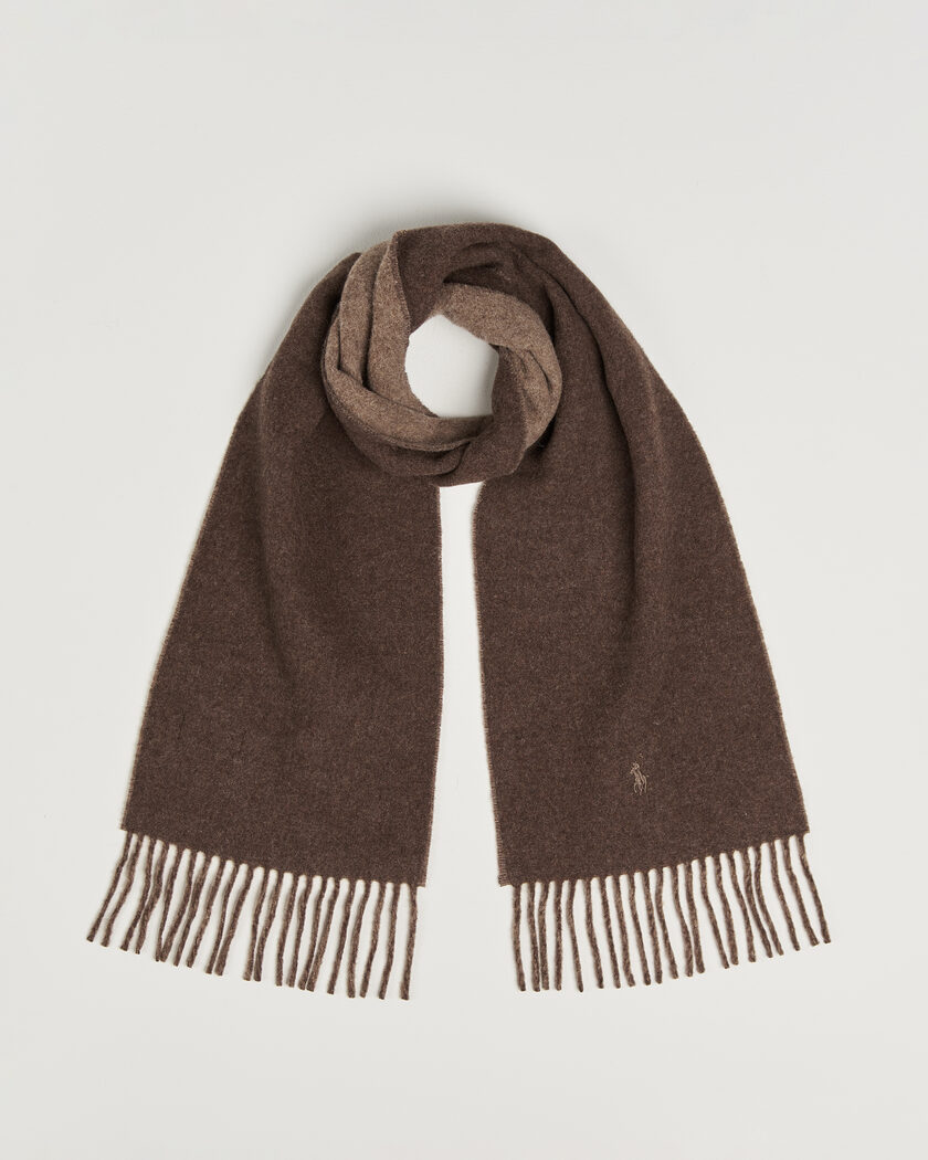 Polo Ralph Lauren Reversible Wool Scarf Nutmeg/Brown – Marrón