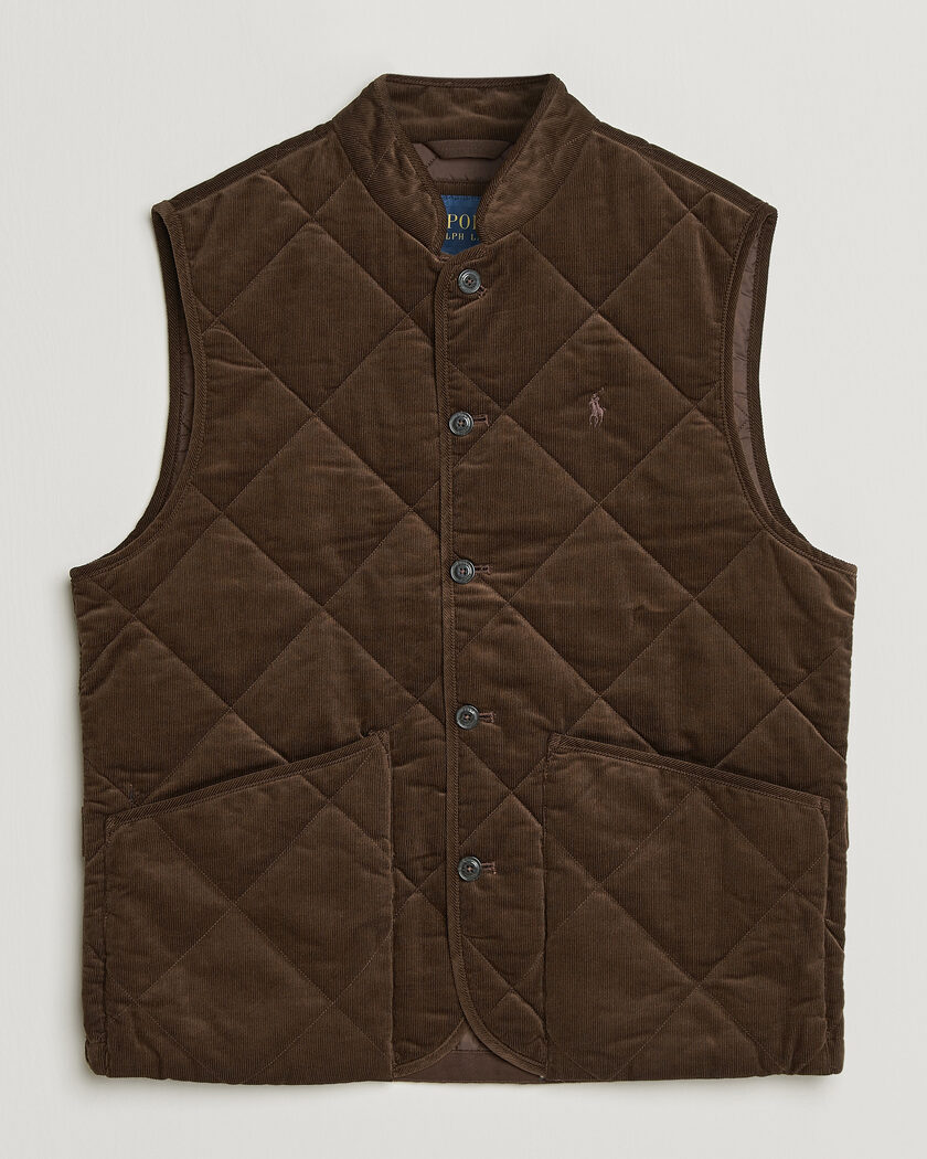 Polo Ralph Lauren Quilted Corduroy Vest Cooper Brown – Marrón