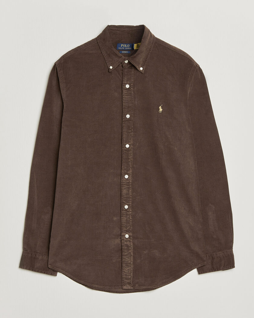 Polo Ralph Lauren Custom Fit BD Corduroy Shirt Nutmeg Brown – Marrón