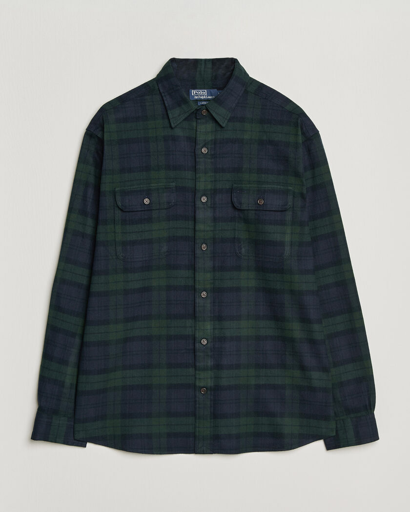 Polo Ralph Lauren Classic Fit Shaggy Flannel Shirt Navy Forest – Multicolor