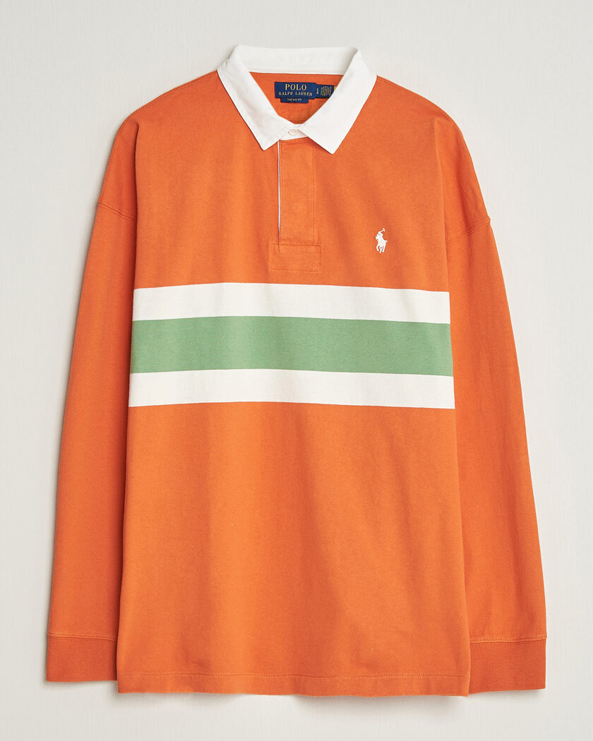Polo Ralph Lauren Knitted Jersey Rugby Shirt Solar Sky Multi – Naranja
