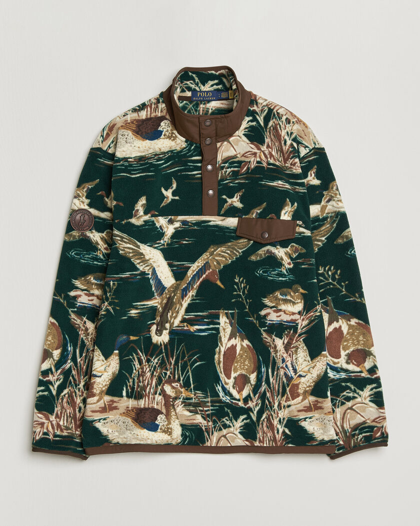Polo Ralph Lauren Printed Vintage Fleece Pullover Duck Pond Scenic – Multicolor