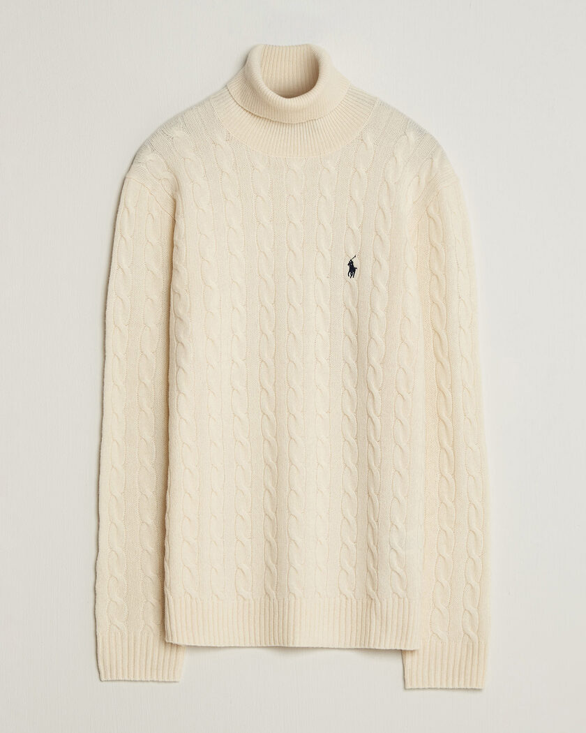 Polo Ralph Lauren Wool/Cashmere Rollneck Andover Cream – Blanco