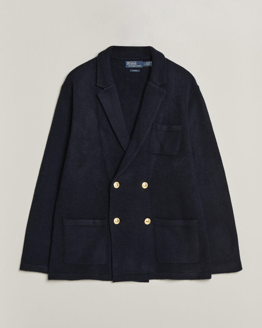 Polo Ralph Lauren Double Breasted Cashmere Cardigan Aviator Navy – Azul