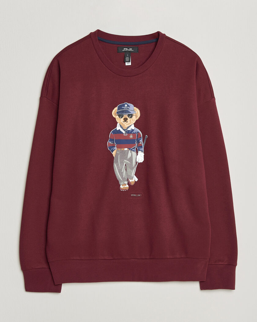 RLX Ralph Lauren Polo Ralph Lauren Magic Fleece Bear Sweatshirt Classic Wine – Rojo