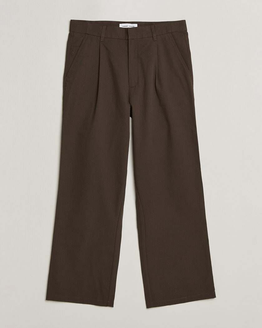 Samsøe Samsøe Valentin Pleated Trousers Delicioso – Marrón