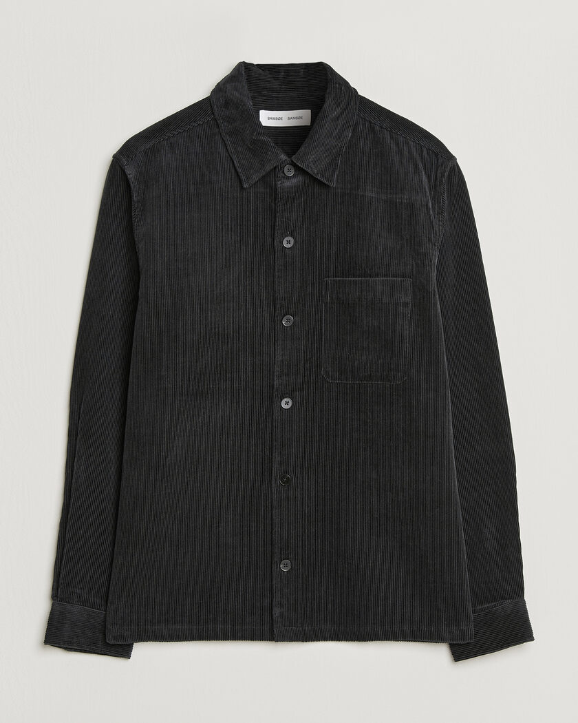 Samsøe Samsøe Damon Corduroy Overshirt Black – Negro