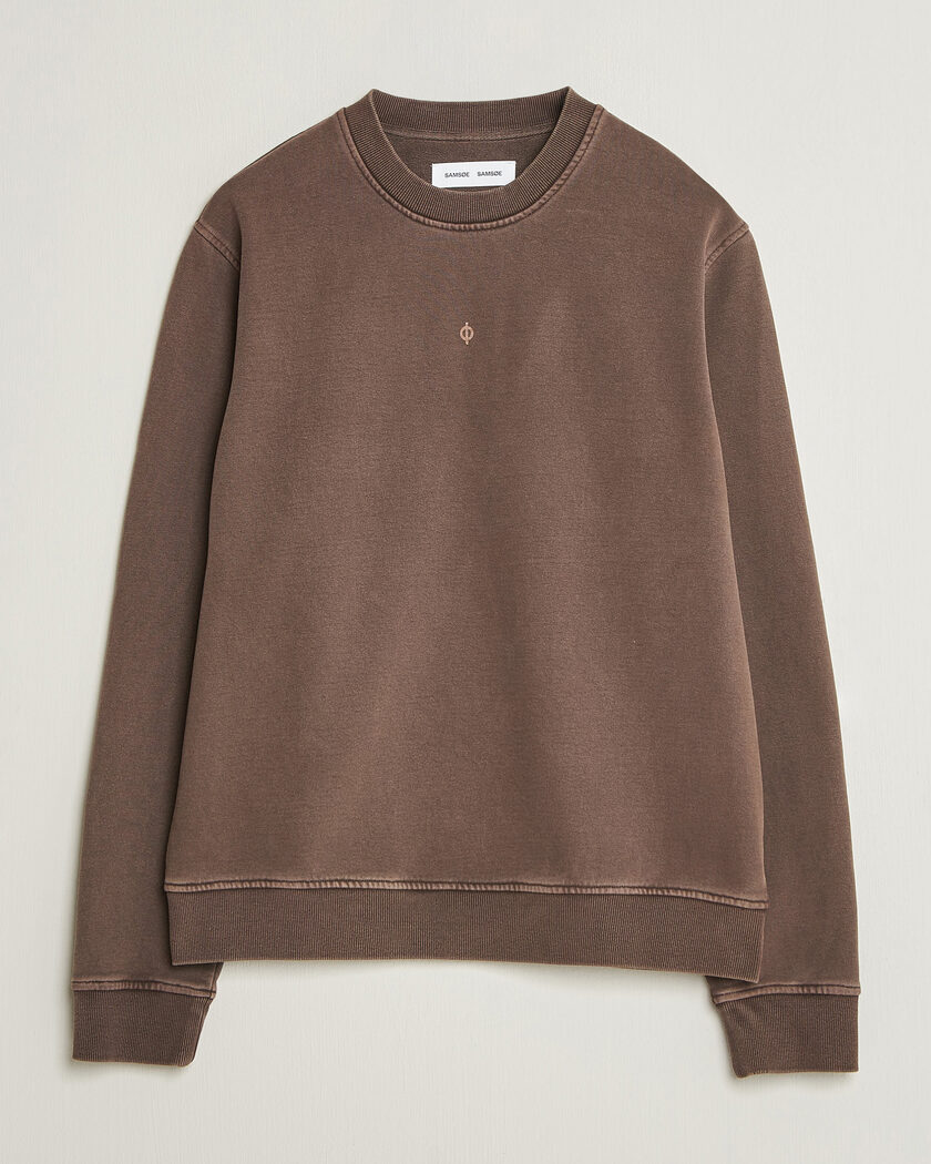 Samsøe Samsøe Ollie Washed Crew Neck Sweatshirt Delicioso – Marrón