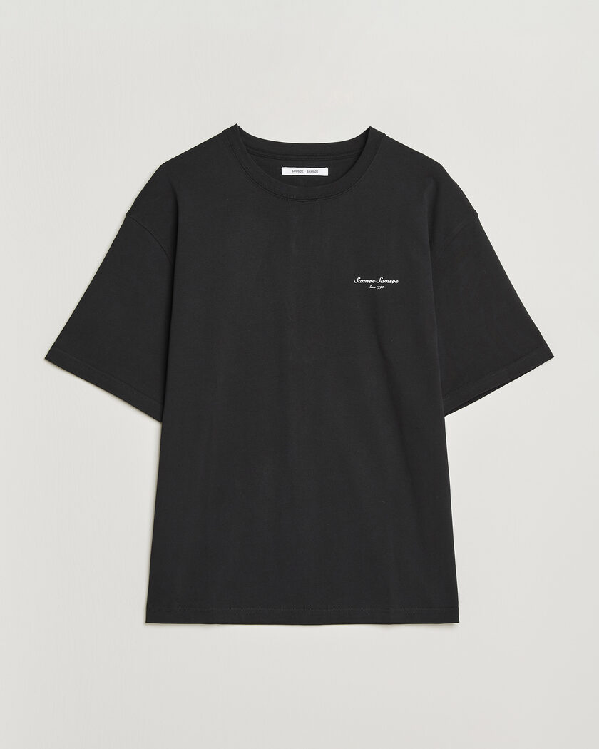 Samsøe Samsøe Uni Printed Crew Neck T-Shirt Black Building – Negro
