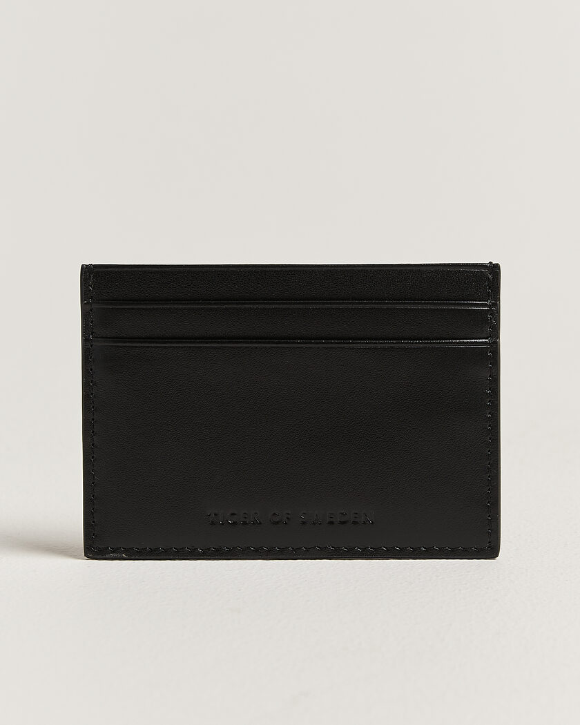 Tiger of Sweden Wake Leather Card Holder Black – Negro