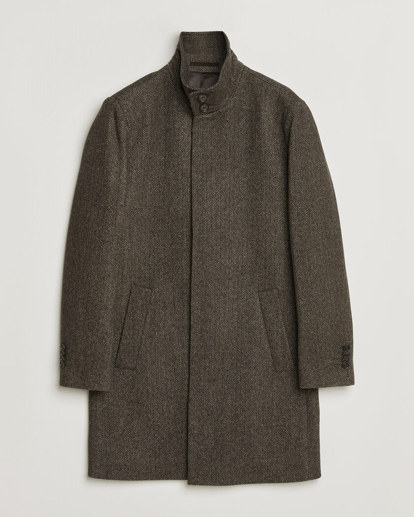 Tiger of Sweden Aleric Wool Herringbone Coat Brown – Marrón