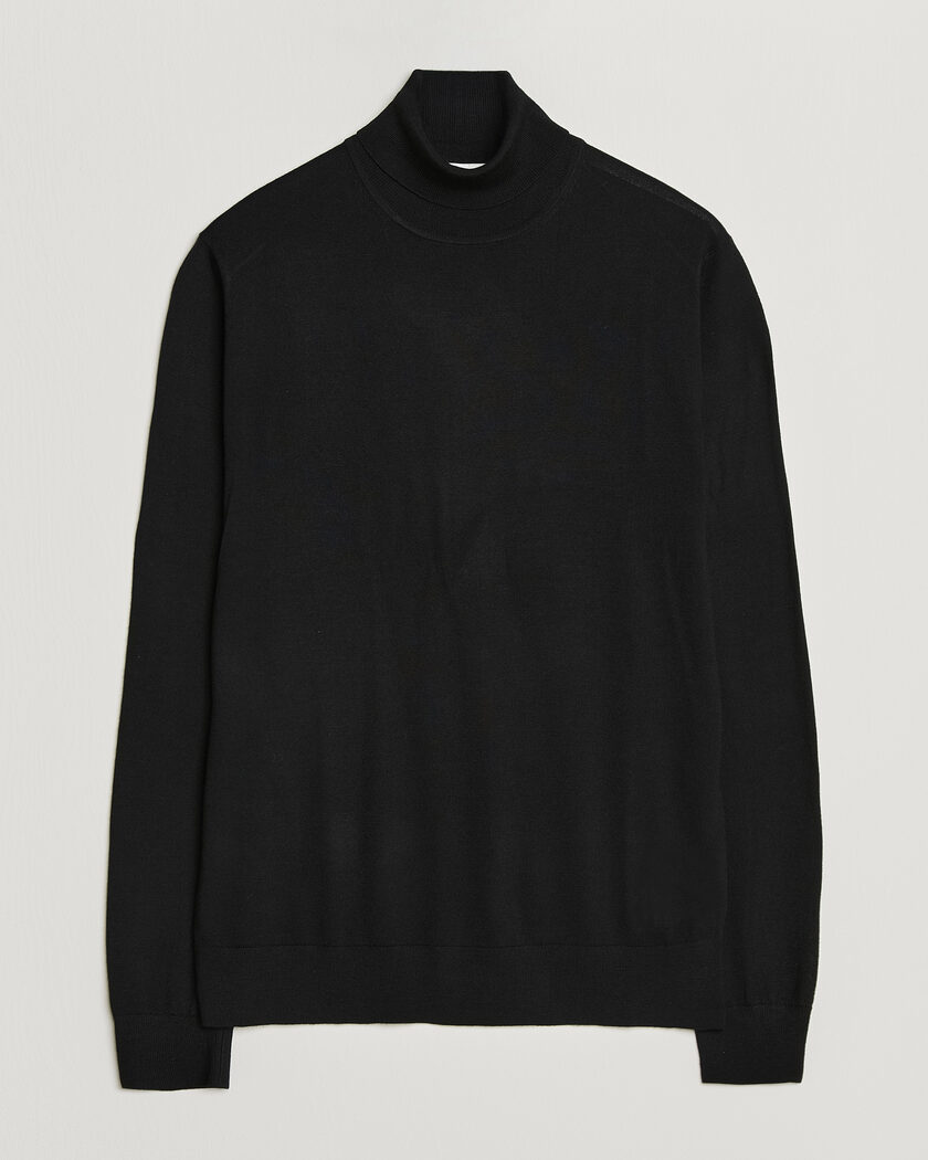 Tiger of Sweden Nevile Extra Fine Merino Polo Black – Negro