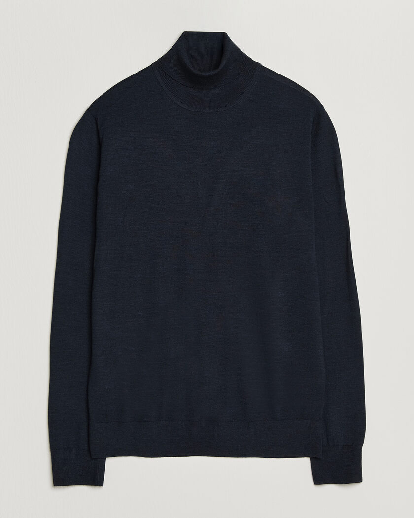 Tiger of Sweden Nevile Extra Fine Merino Polo Light Ink – Azul
