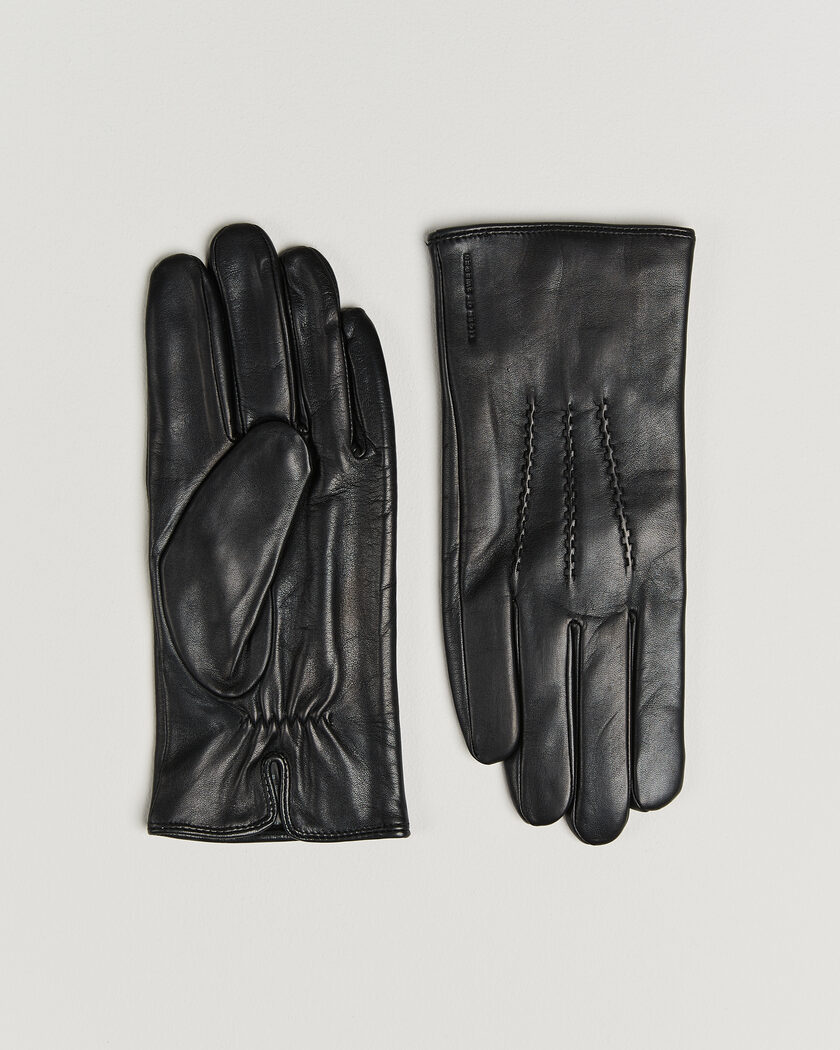 Tiger of Sweden Garvin Leather Gloves Black – Negro