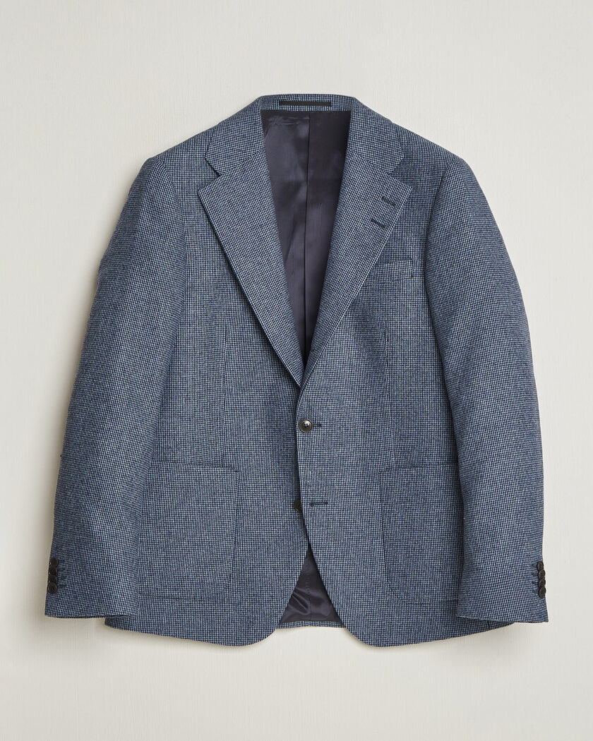 Tiger of Sweden Easer Wool Pepita Blazer Iron Haze – Azul