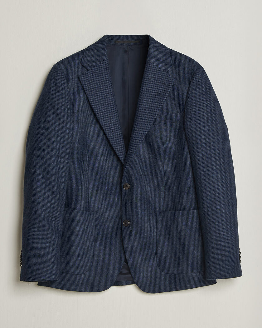 Tiger of Sweden Easer Wool Pepita Blazer Sea – Azul