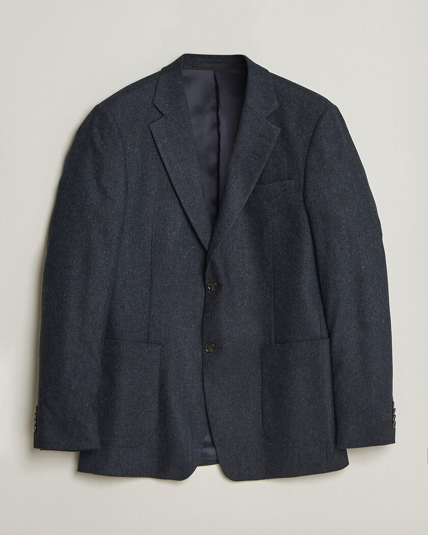 Tiger of Sweden Justin Wool Flannel Suit Blazer Midnight Blue – Azul