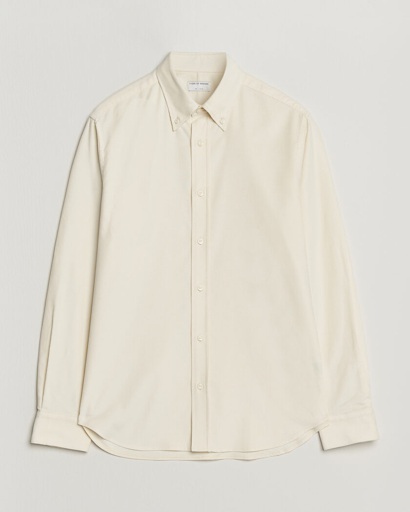 Tiger of Sweden Bjorn Corduroy Shirt Cream White – Blanco