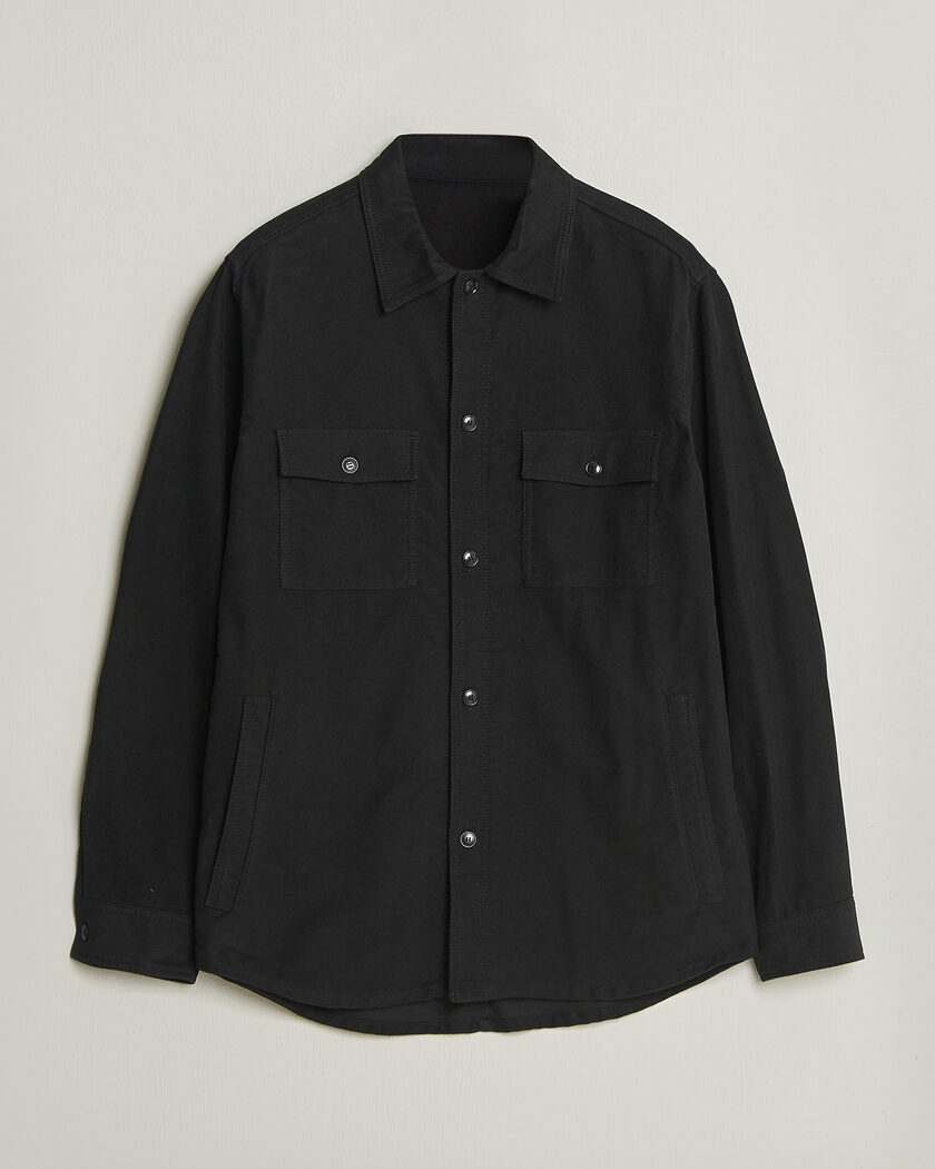 Tiger of Sweden Bishop Cotton Overshirt Black – Negro