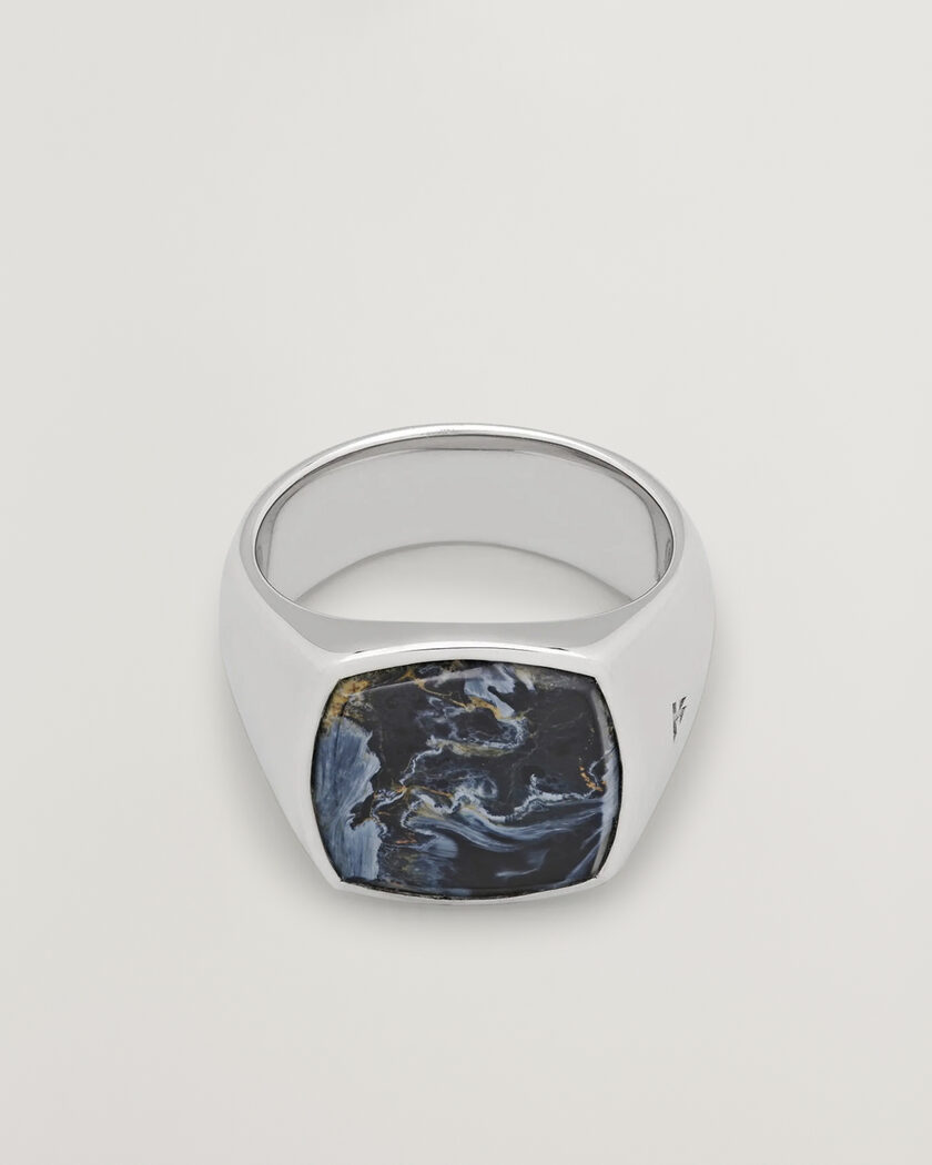 Tom Wood Cushion Pietersite Ring Silver – Plata