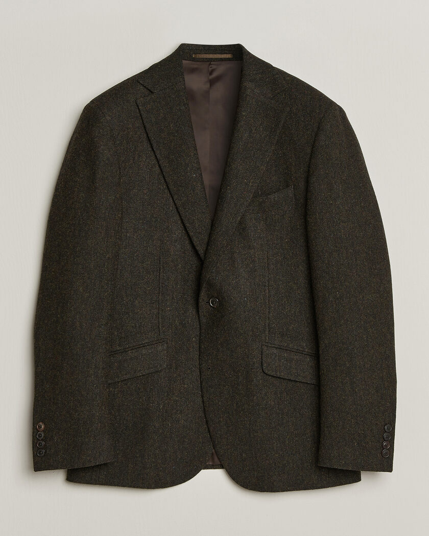 Walker Slater Edward Shetland Wool Donegal Blazer Brown – Marrón