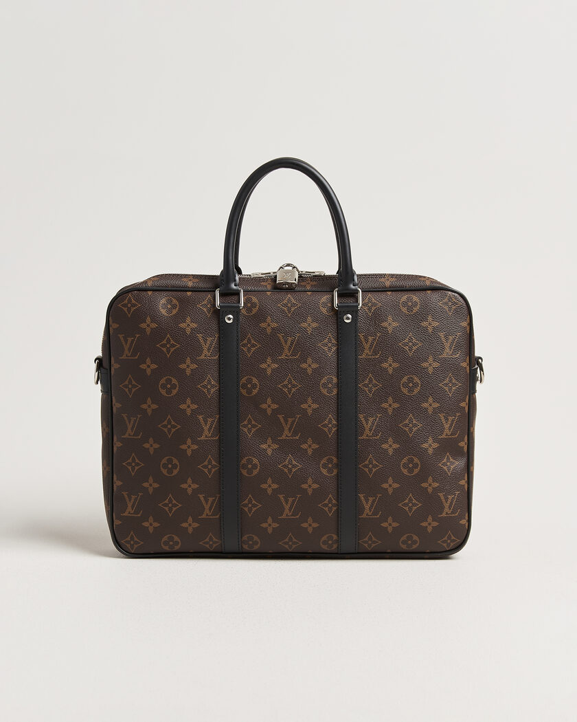 Louis Vuitton Pre-Owned Porte-Documents Voyage Briefcase Monogram Macassar – Marrón