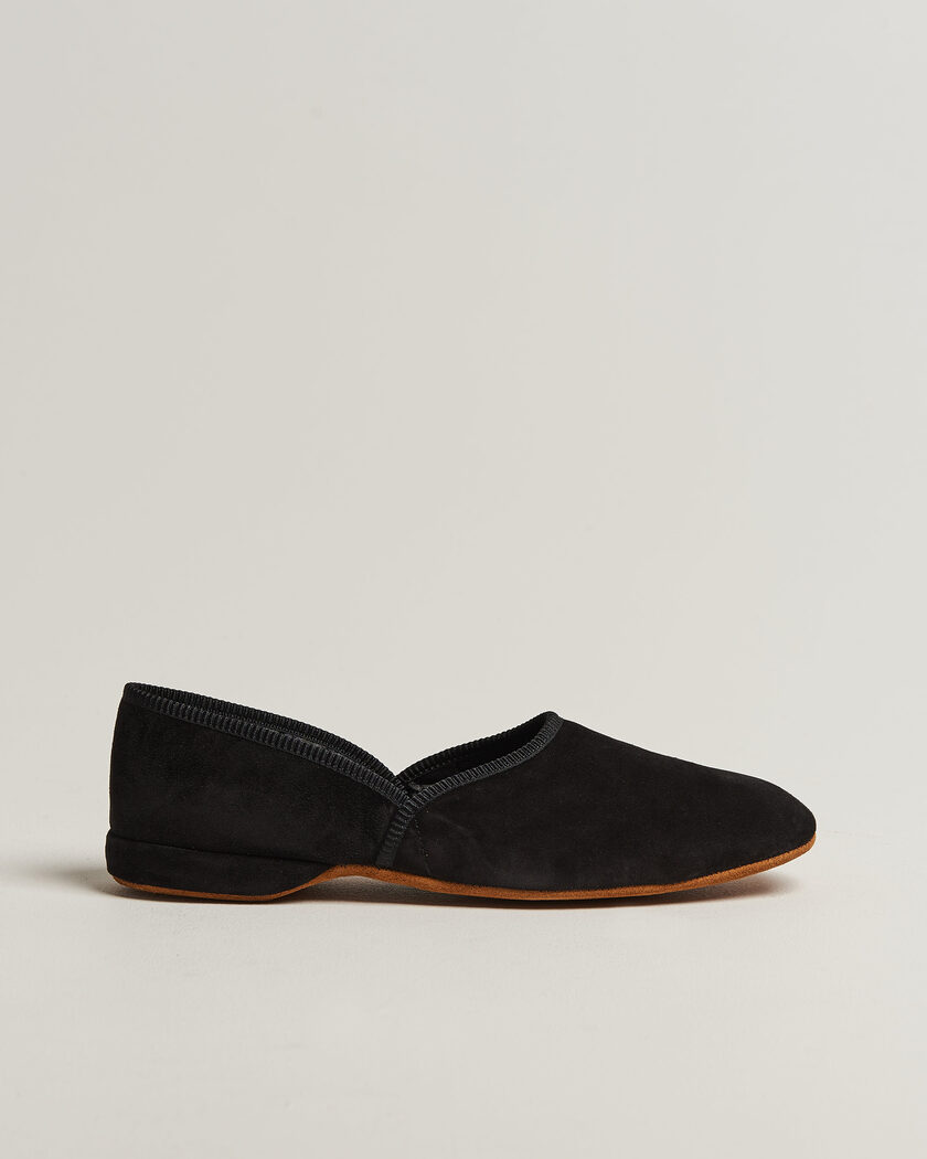 Bowhill & Elliott Grecian Indoor Slippers Navy Suede – Azul