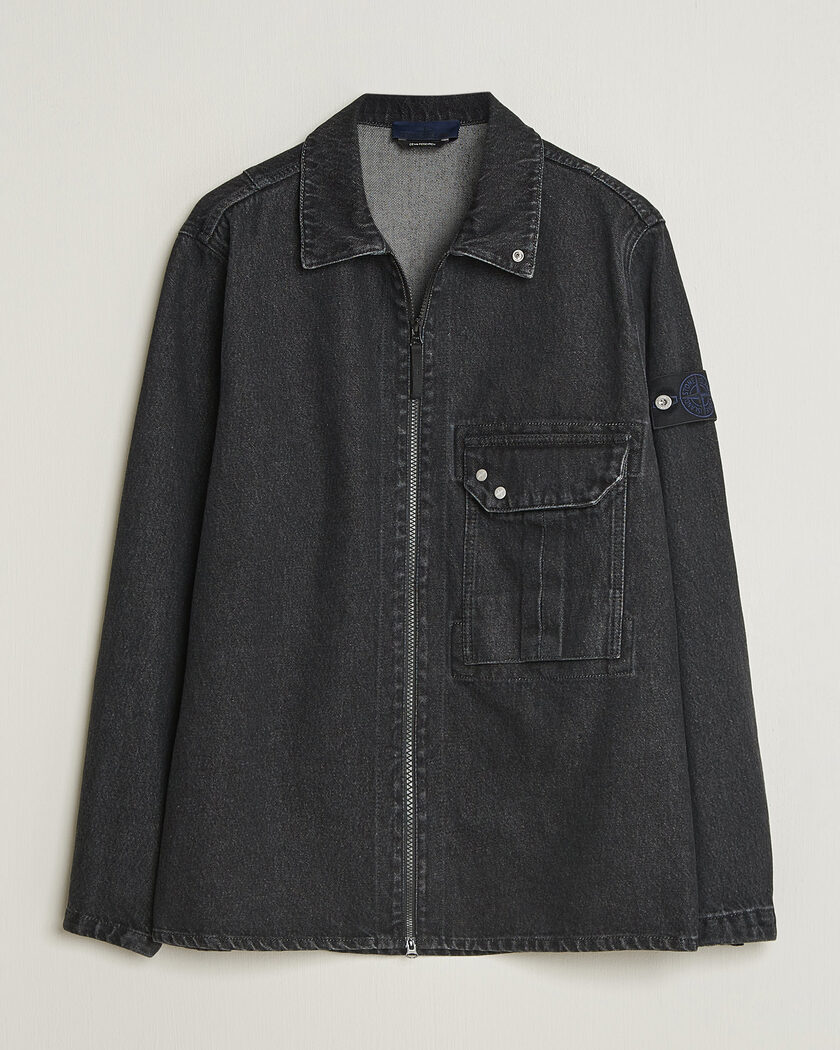 Stone Island Denim Overshirt Black Medium Wash – Negro