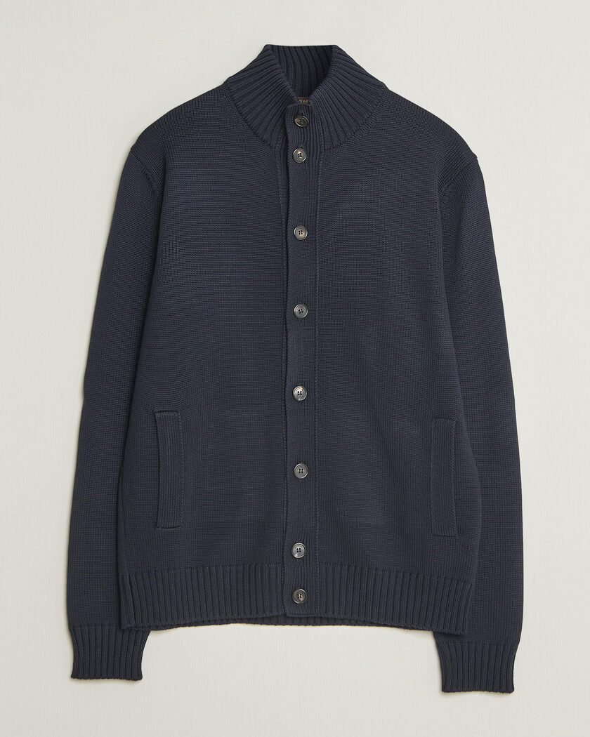 Zanone Virgin Merino Wool Chioto Navy – Azul