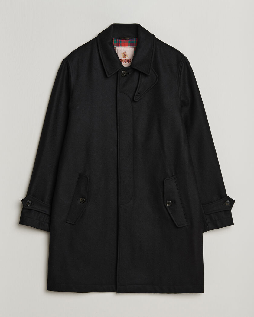 Baracuta G10 Melton Wool Coat Black – Negro