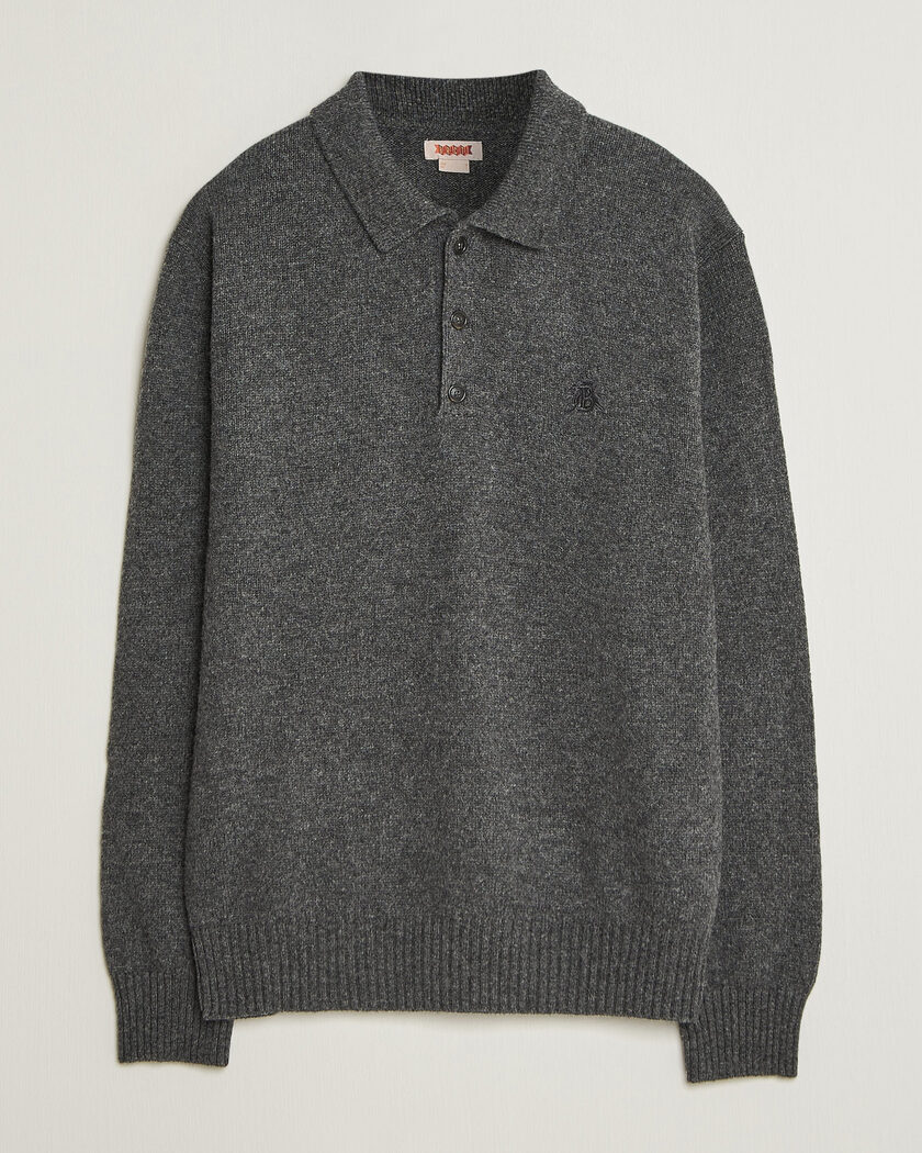 Baracuta Shetland Polo Mid Grey – Gris