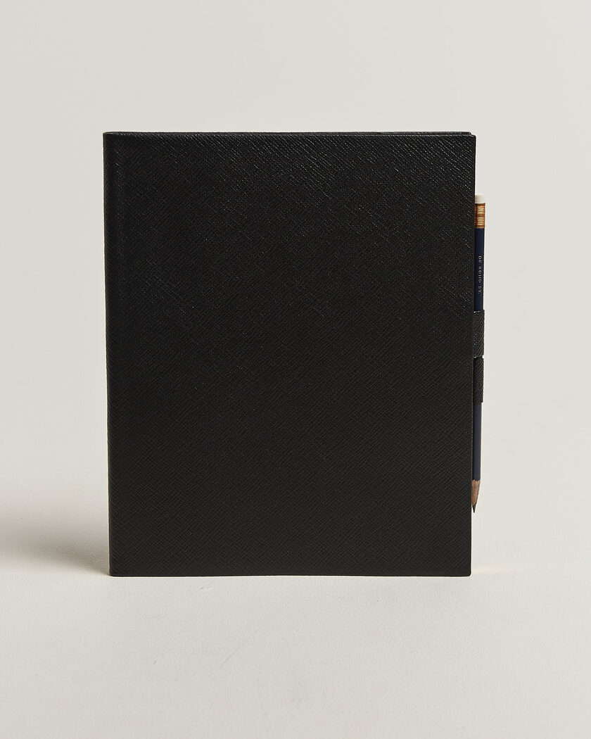 Smythson Pastegrain Sketchbook Black – Negro
