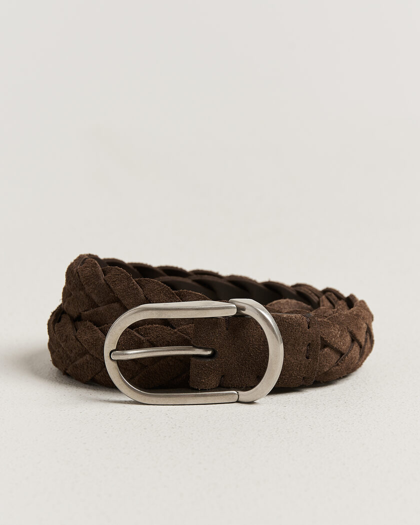Brunello Cucinelli Suede Belt Dark Brown – Marrón