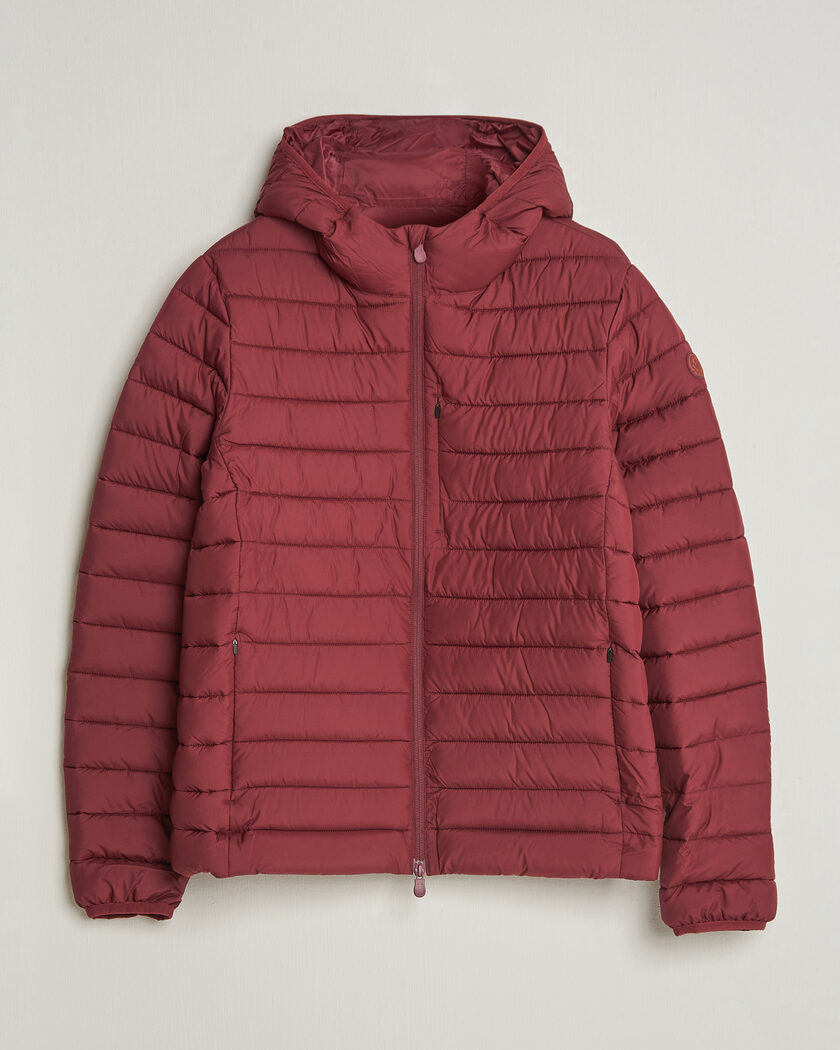 Save The Duck Juncus Matt Lightweight Hood Jacket Wine Red – Rojo