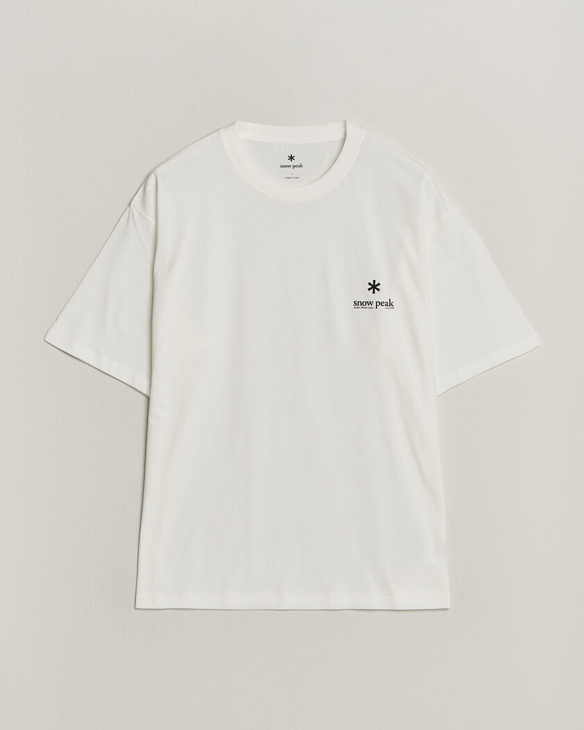Snow Peak Soft Cotton Relaxed Logo T-Shirt Off White – Blanco