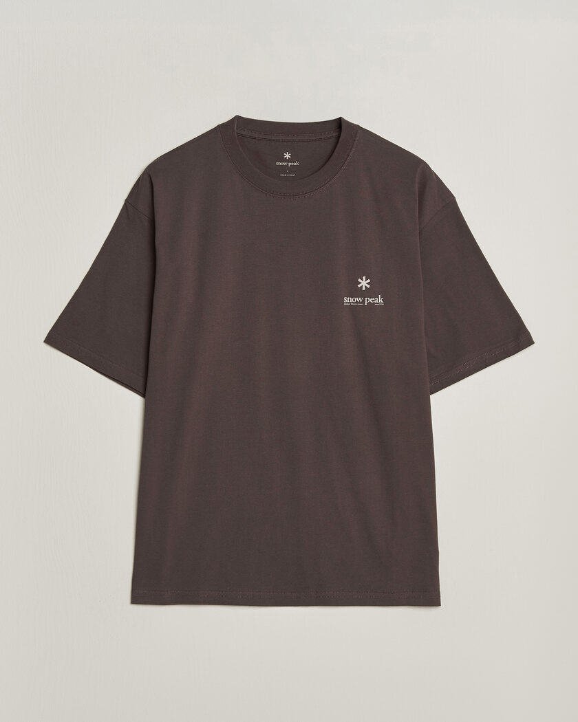 Snow Peak Soft Cotton Relaxed Logo T-Shirt Brown – Marrón