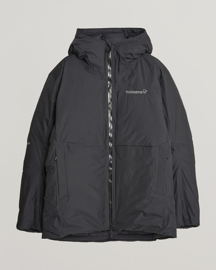 Norrøna Trollveggen dri2 Down 800 Zip Hood Caviar Black – Negro