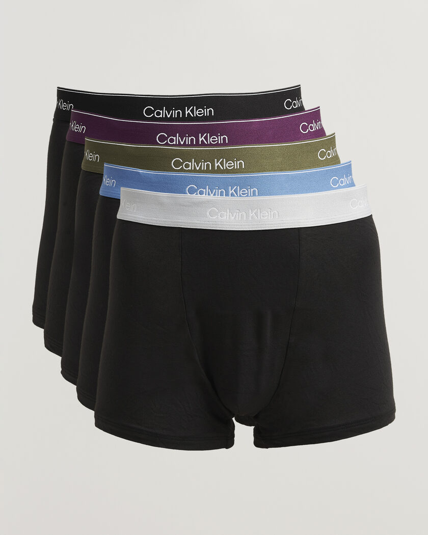 Calvin Klein 5-Pack Icon Cotton Stretch Relaxed Trunk Black – Negro