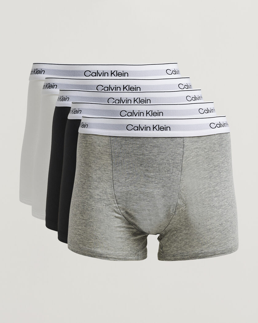 Calvin Klein 5-Pack Icon Cotton Stretch Relaxed Trunk White/Black/Grey – Multicolor