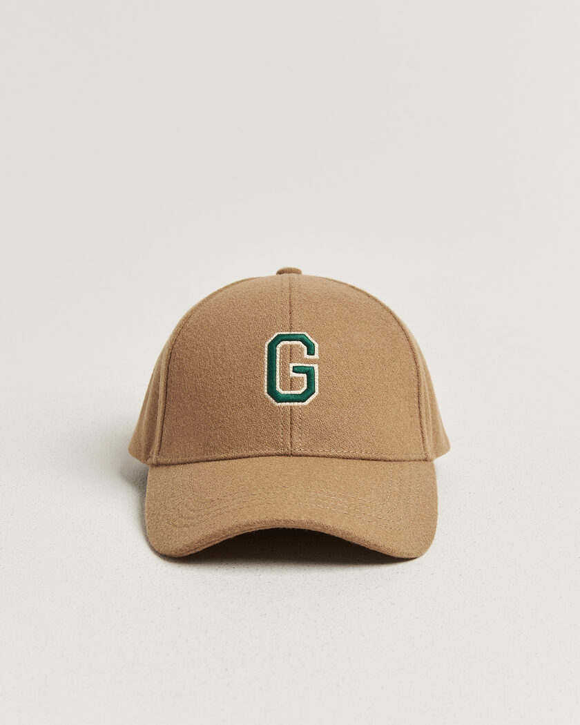 Gant G Badge Wool Melton Cap Autumn Yellow – Marrón
