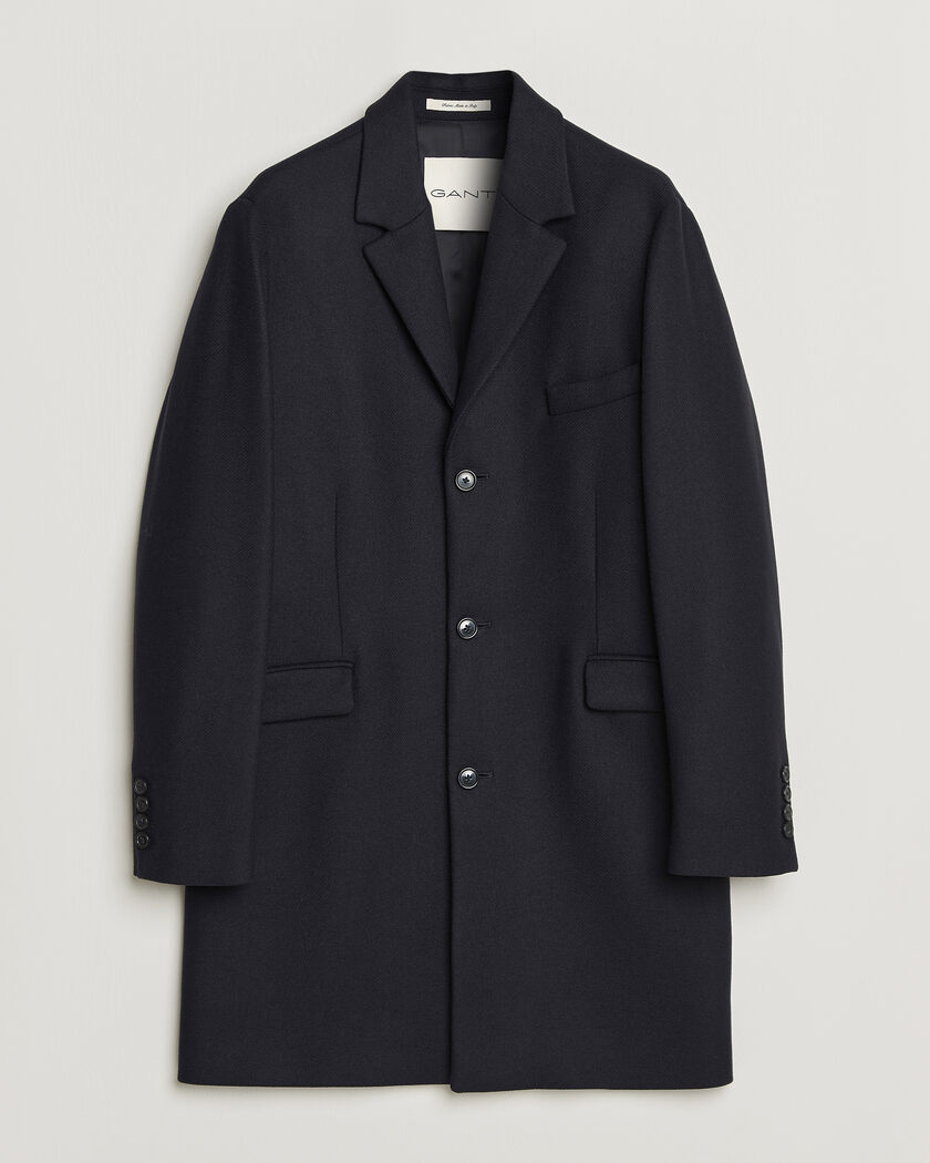 Gant Classic Wool/Cashmere Coat Evening Blue – Azul
